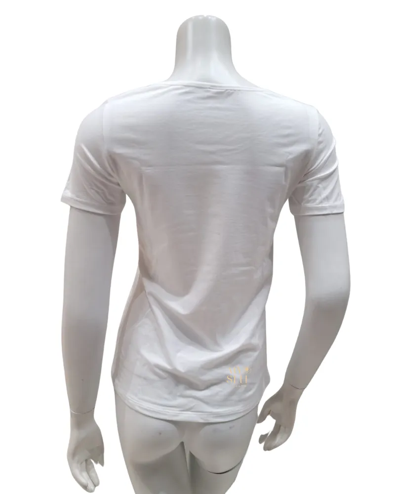 14075 #001 White Short Sleeve Natural Comfort Cotton Undershirt