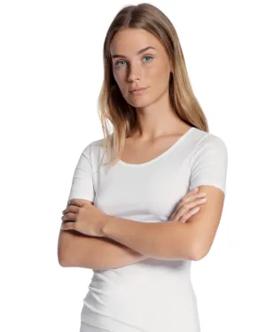 14075 #001 White Short Sleeve Natural Comfort Cotton Undershirt