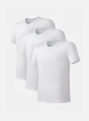 3 Packs Cotton Rib Crew Neck basic Undershirts