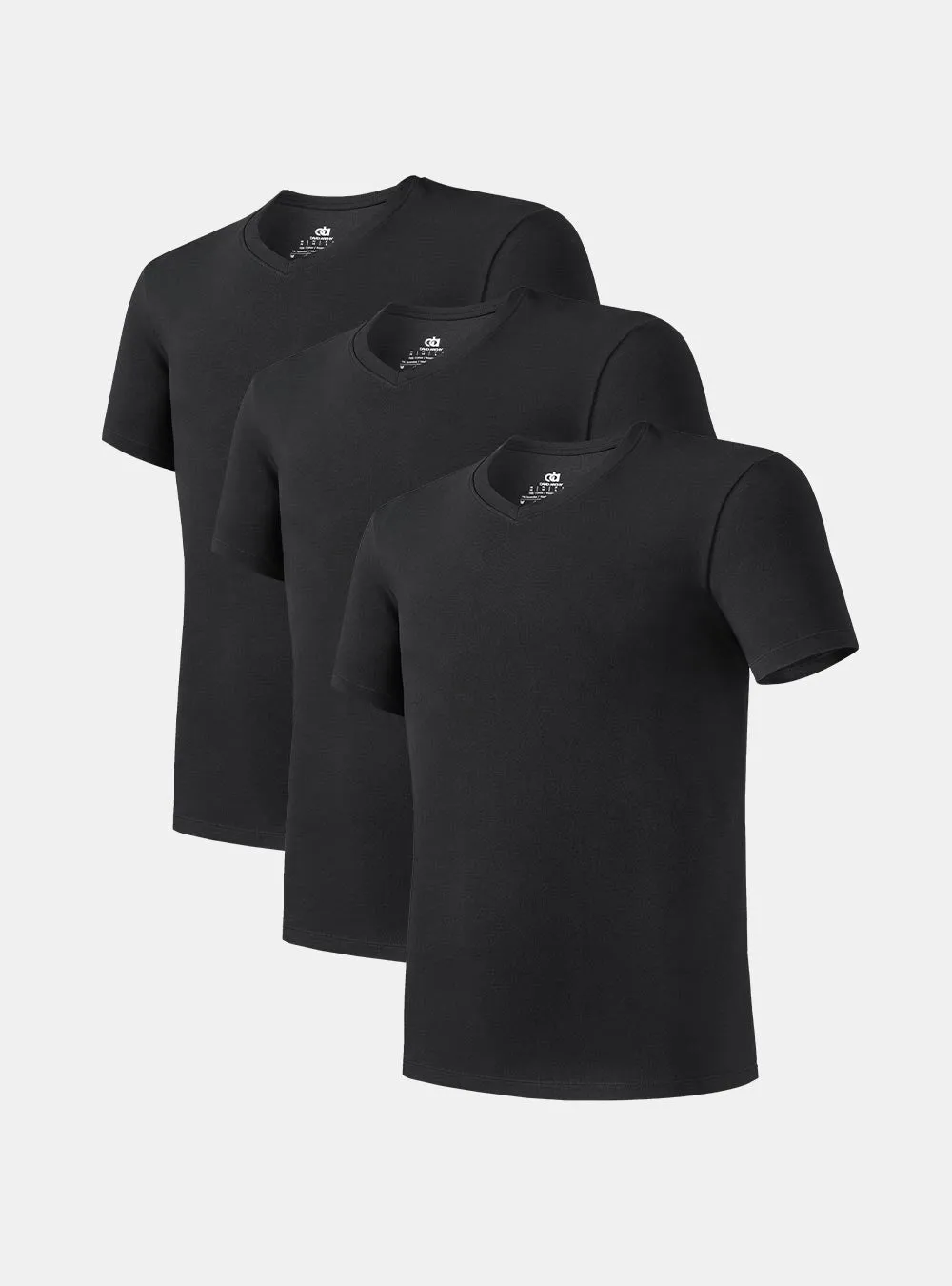 3 Packs Cotton Rib V-Neck Basic Undershirts