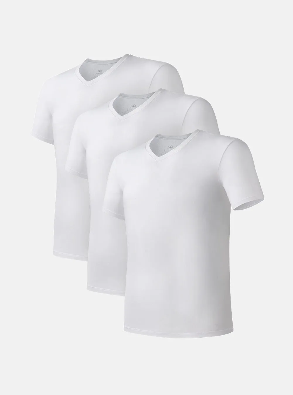 3 Packs Cotton Rib V-Neck Basic Undershirts