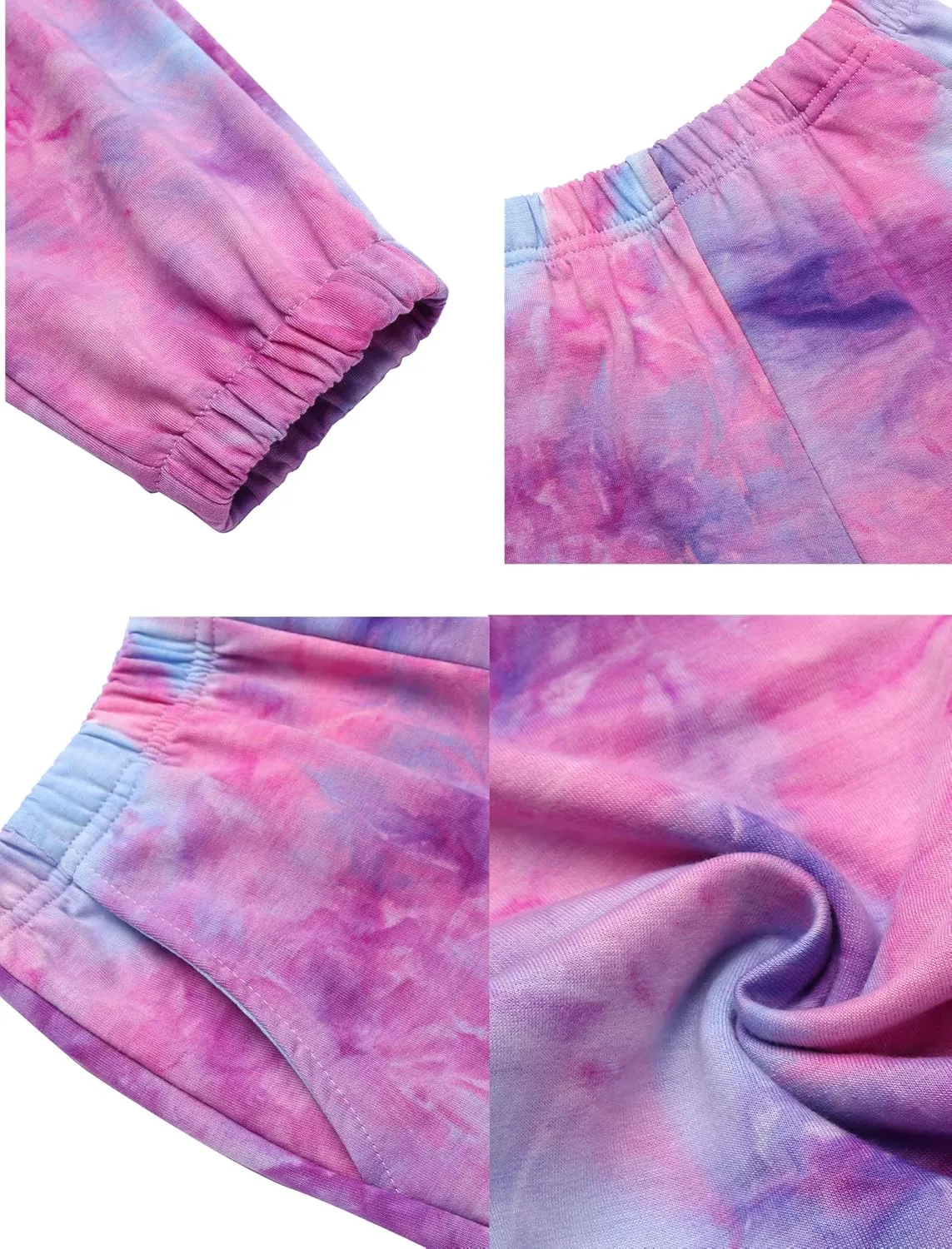 Arshiner Kids Girls Tie Dye Joggers Comfort Loose Sweatpants