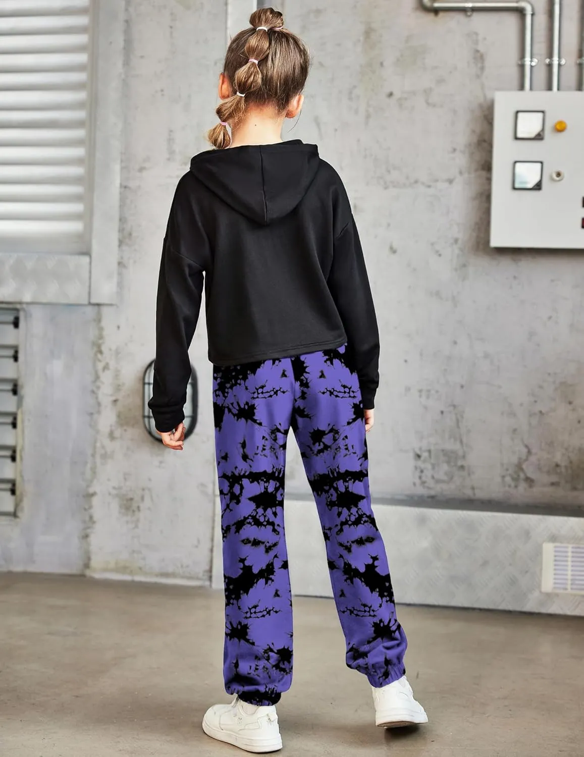 Arshiner Kids Girls Tie Dye Joggers Comfort Loose Sweatpants