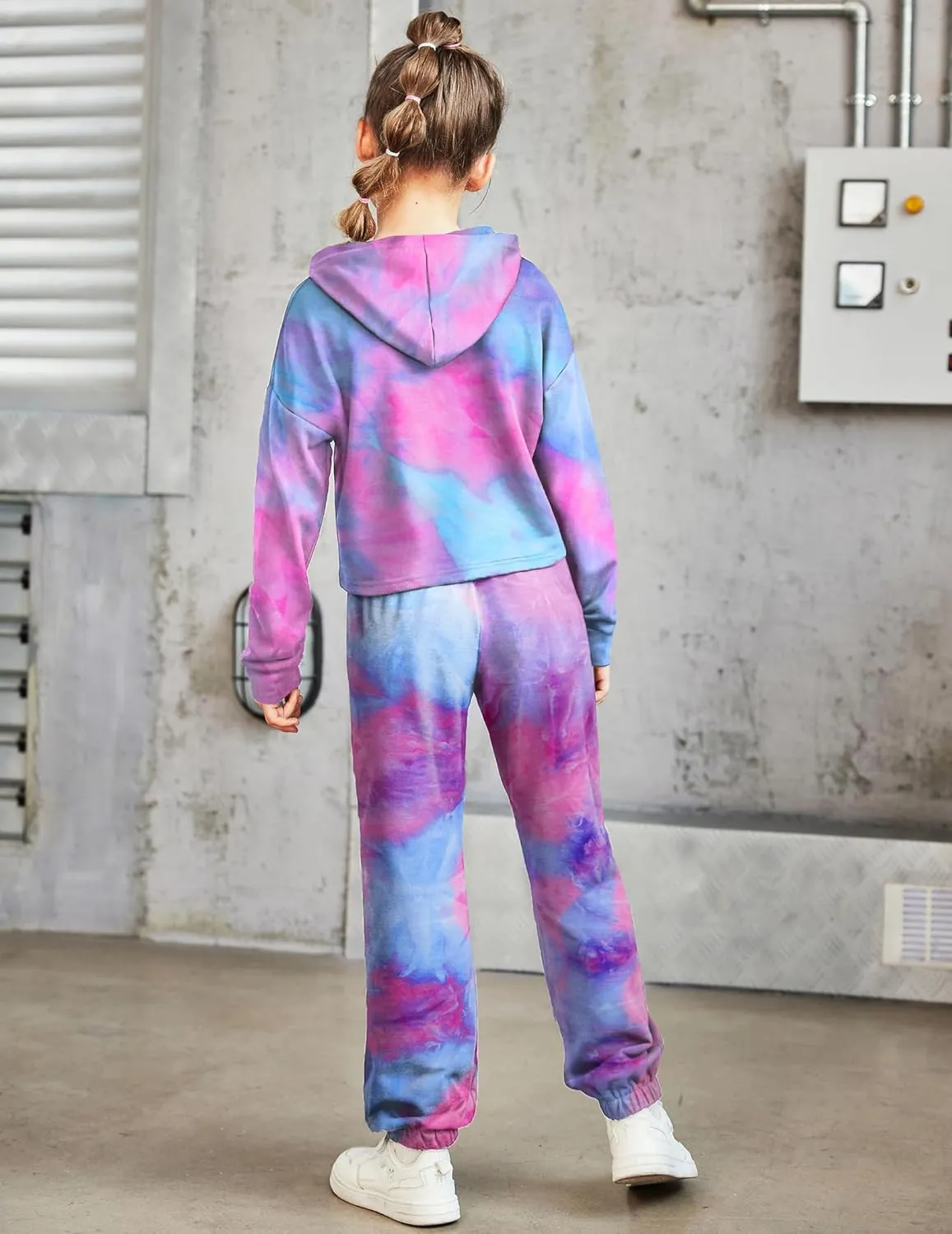 Arshiner Kids Girls Tie Dye Joggers Comfort Loose Sweatpants