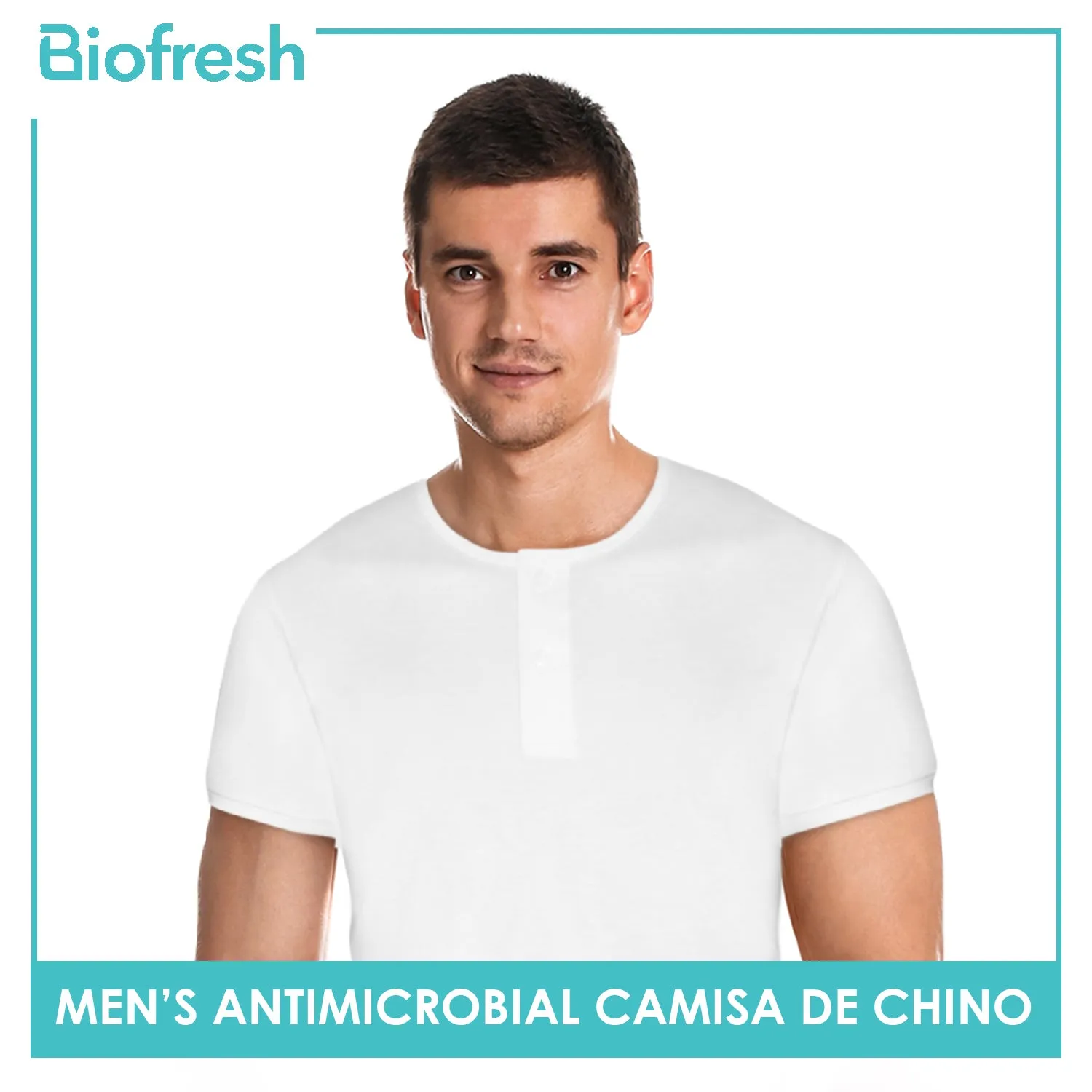 Biofresh Men's Antimicrobial Camisa De Chino Short Sleeves UMSC1