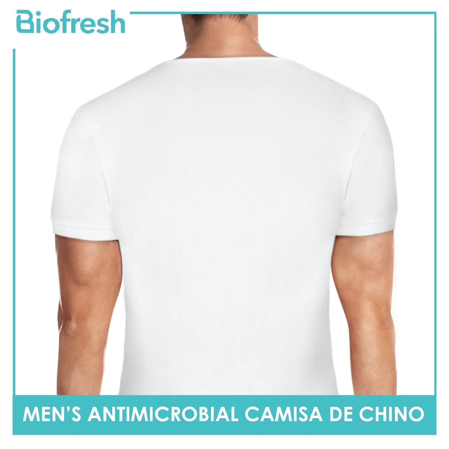 Biofresh Men's Antimicrobial Camisa De Chino Short Sleeves UMSC1