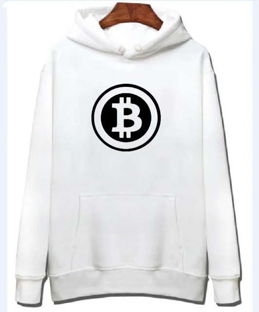 Bitcoin 2018  Thicker Winter Cap Hoodies Men Casual Plus Size Hip-hop Kpop  Out Coat