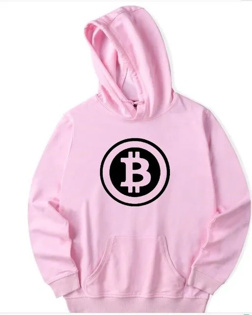 Bitcoin 2018  Thicker Winter Cap Hoodies Men Casual Plus Size Hip-hop Kpop  Out Coat