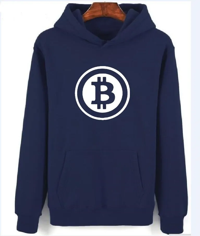 Bitcoin 2018  Thicker Winter Cap Hoodies Men Casual Plus Size Hip-hop Kpop  Out Coat