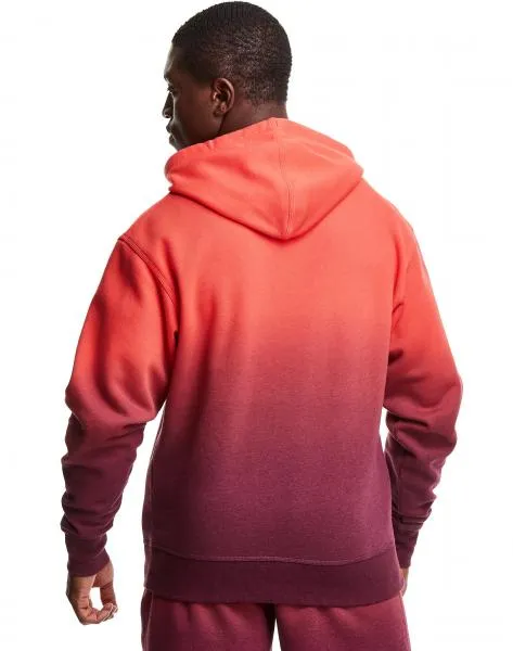 CHAMPION - Men - Specialty Dye Fleece Hoodie - Dip Dye Orange/Dark Purple