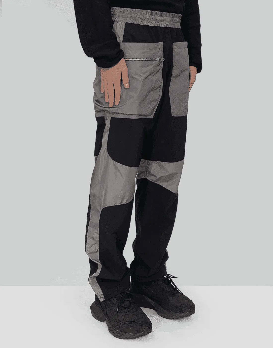 Contrast panelled track trouser v2