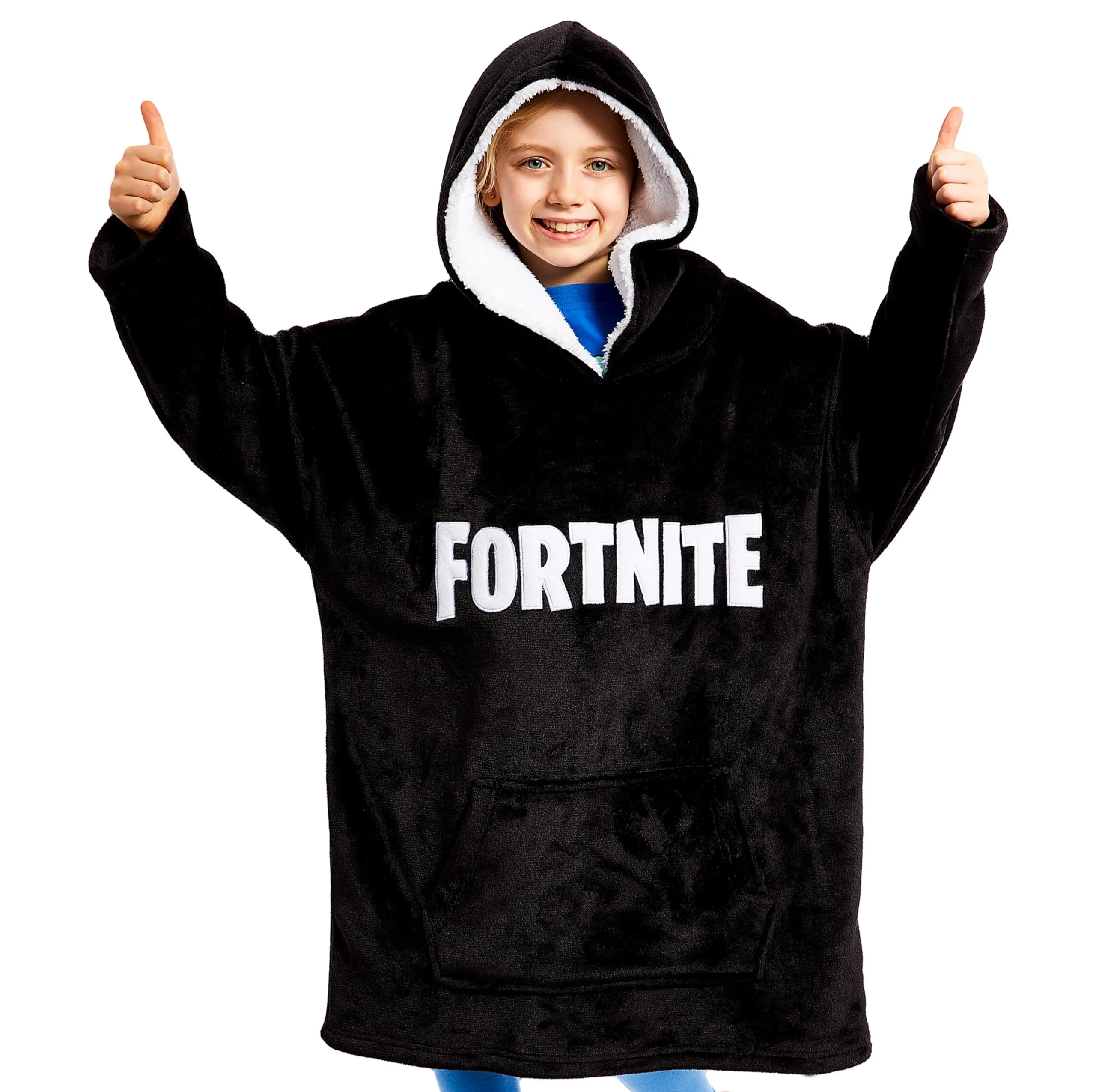 FORTNITE Hoodie for Boys, Oversized Hoodie Sweatshirt Blanket, Warm Comfortable Hooded Robe, Gifts for Boys Girls Teens