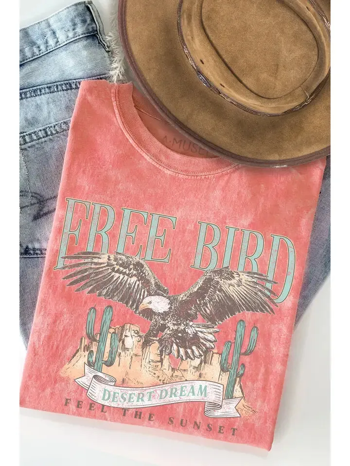 Free Bird - Mineral Wash Graphic Tee