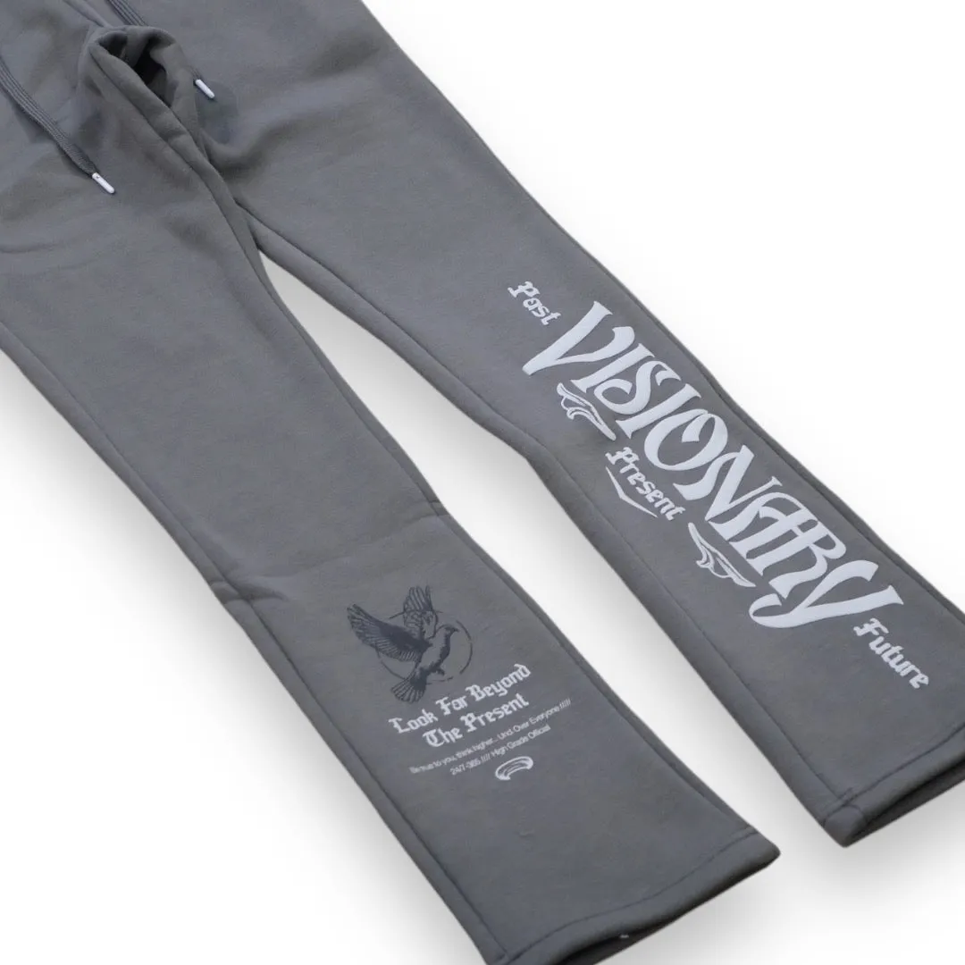 Highly Undrtd 'Visionary Angel' Stack Joggers (Pewter) UF4212