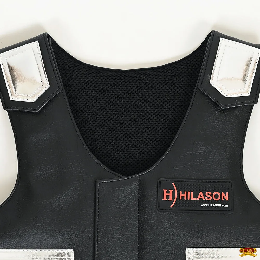 Hilason Kids Junior Youth Horse Riding Pro Rodeo Leather Protective Vest