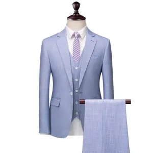 Men Suit - Carlo Blue 3-Piece Suit