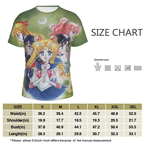 Men Women Sailor Moon Shirt mask Merchandise Loose fit Crewneck Plus Size Undershirts for Teens Men