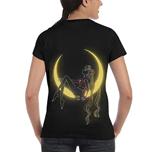 Men Women Sailor Moon Shirt mask Merchandise Loose fit Crewneck Plus Size Undershirts for Teens Men