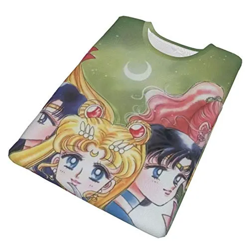 Men Women Sailor Moon Shirt mask Merchandise Loose fit Crewneck Plus Size Undershirts for Teens Men