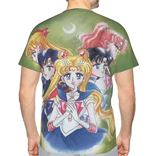 Men Women Sailor Moon Shirt mask Merchandise Loose fit Crewneck Plus Size Undershirts for Teens Men