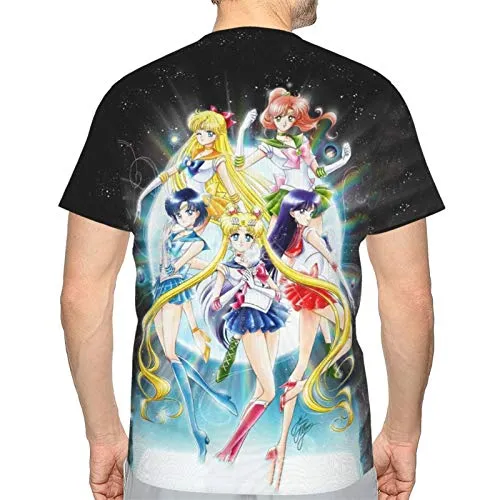 Men Women Sailor Moon Shirt mask Merchandise Loose fit Crewneck Plus Size Undershirts for Teens Men