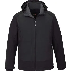 North End Men's Black Neo Insulated Hybrid Soft Shell Jacket