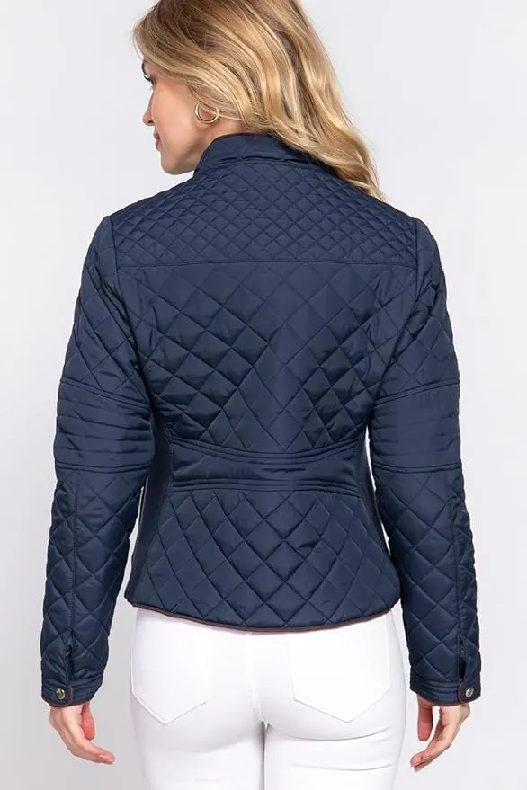 Premium Women Lightweight Quilted Zip Jacket By TJS