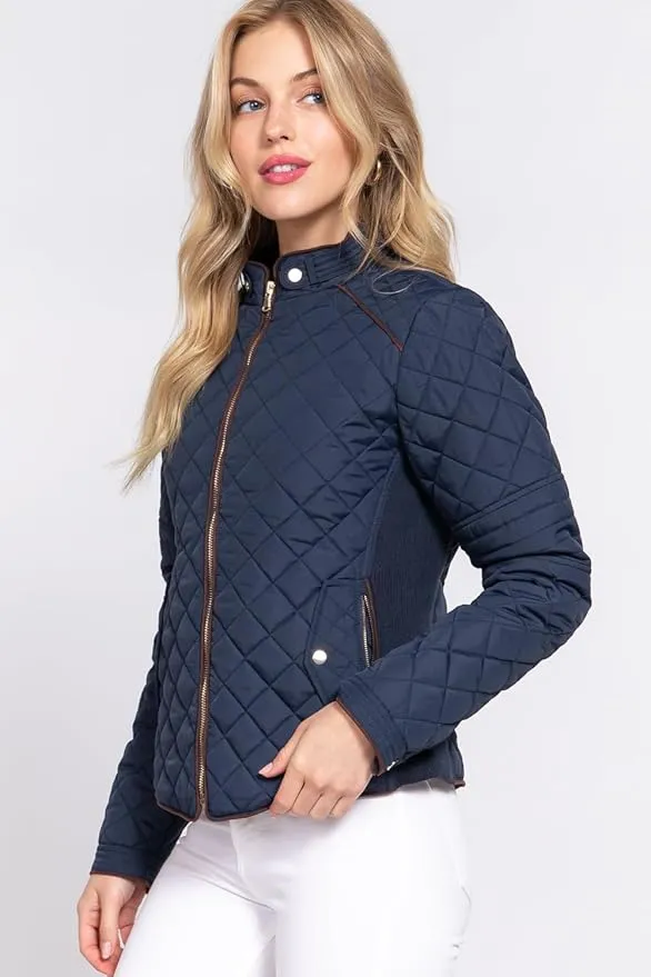 Premium Women Lightweight Quilted Zip Jacket By TJS