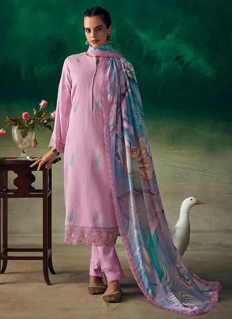 Purple Pakistani Style Salwar Kameez Suit