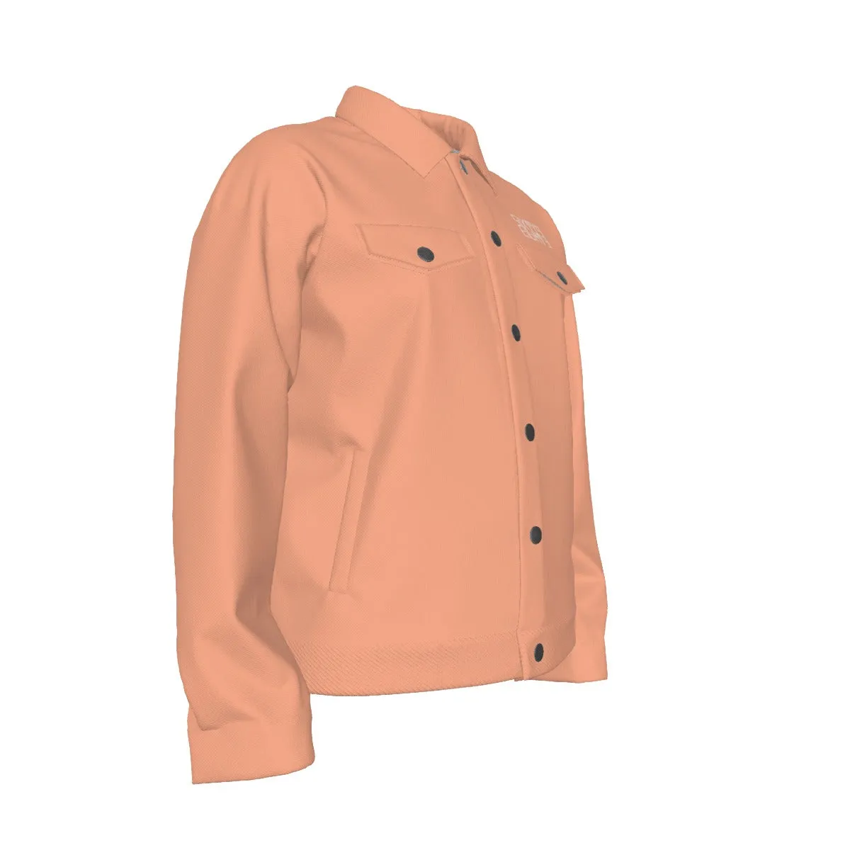 Sixty Eight 93 Logo White Peach Unisex Lapel Jacket