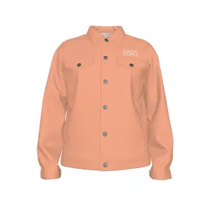 Sixty Eight 93 Logo White Peach Unisex Lapel Jacket