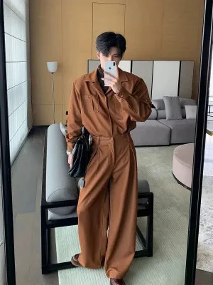 Stylish Wide-Leg Pants Suit Set