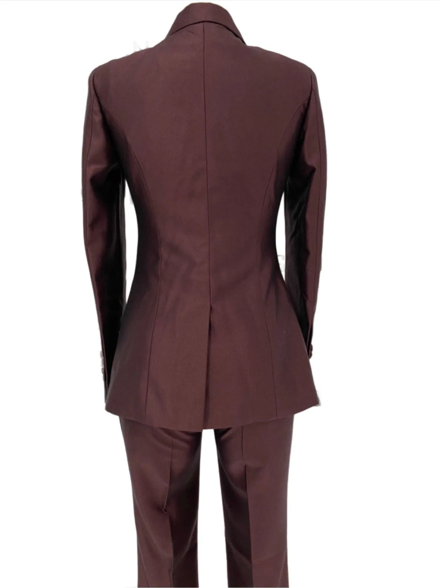 Two-Piece Women Suit - Double-Breasted Flared Pant Suit